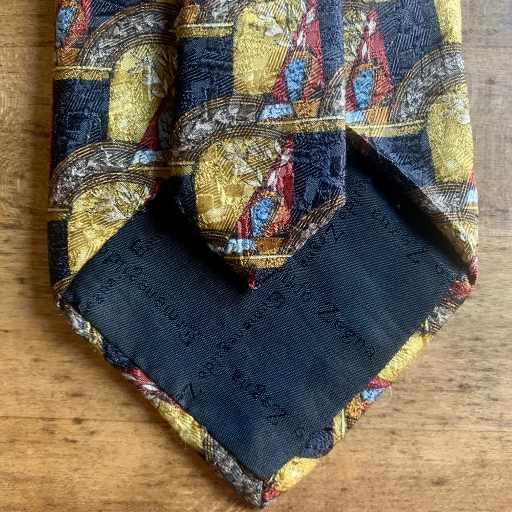 Classic Zegna Silk Ties (Set of 2) Made in Italy • Bold 4” Wide • Designer